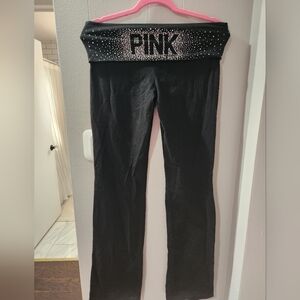 Vintage PINK By Victoria Secret Bling Yoga Pants M